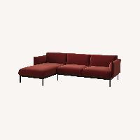 IKEA Red Velvet 3+ Piece Sectional