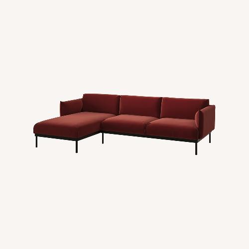 Used IKEA Red Velvet 3+ Piece Sectional for sale on AptDeco
