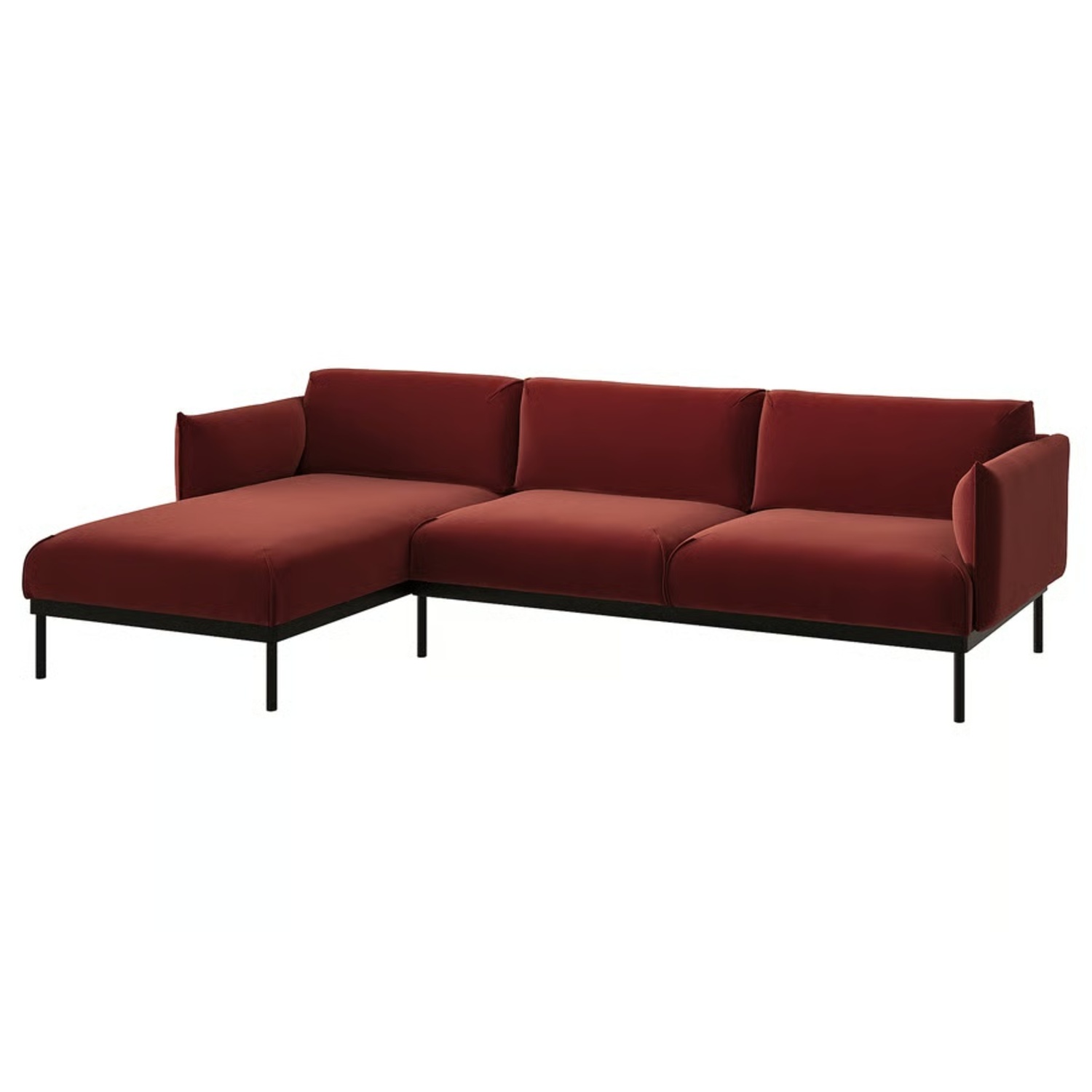 IKEA Red Velvet 3+ Piece Sectional - image-7