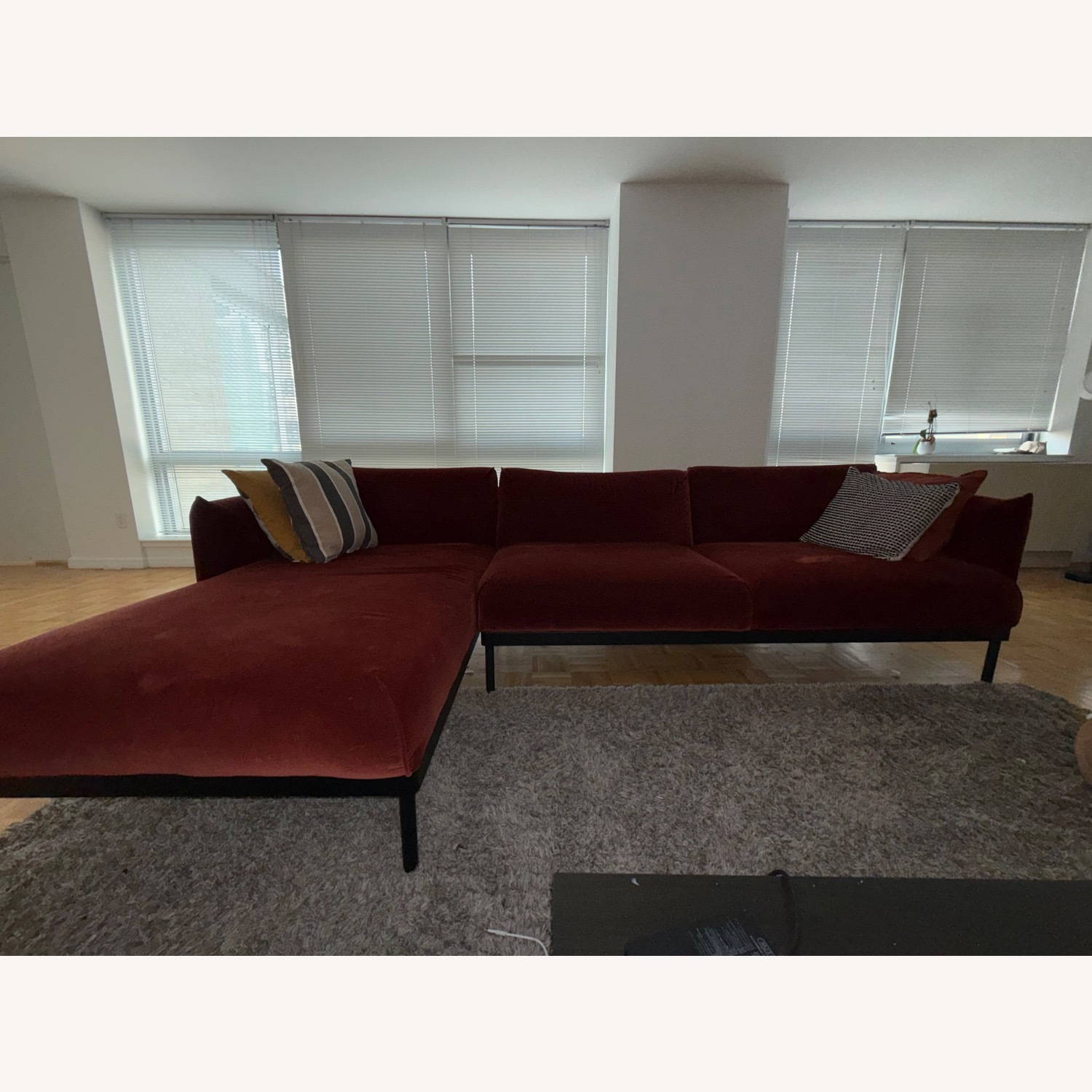 IKEA Red Velvet 3+ Piece Sectional - image-2