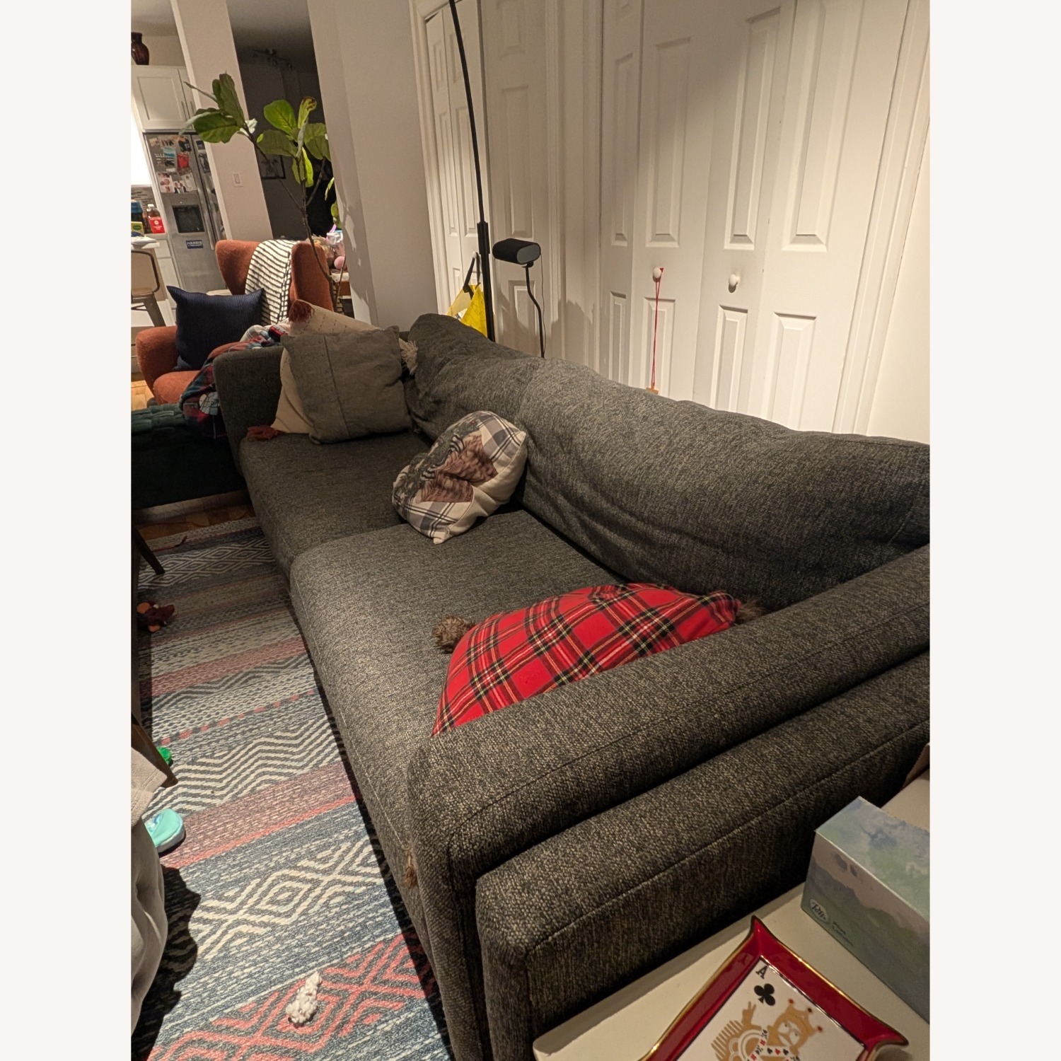 Room & Board Dark Gray Fabric 2 Seater Sofa - image-2