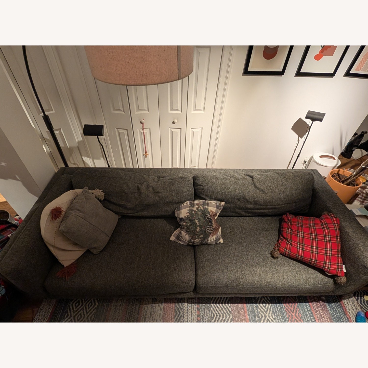 Room & Board Dark Gray Fabric 2 Seater Sofa - image-1