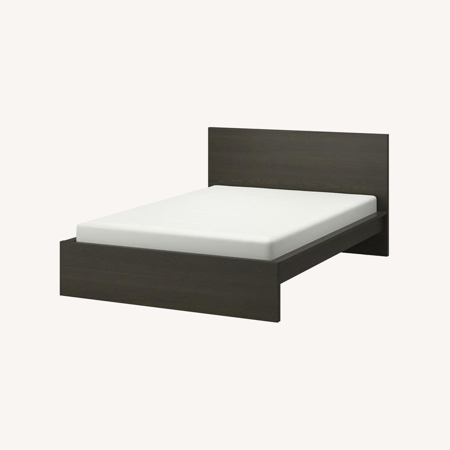 IKEA Black Wood Full Bed - image-0