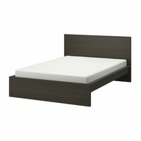 IKEA Black Wood Full Bed