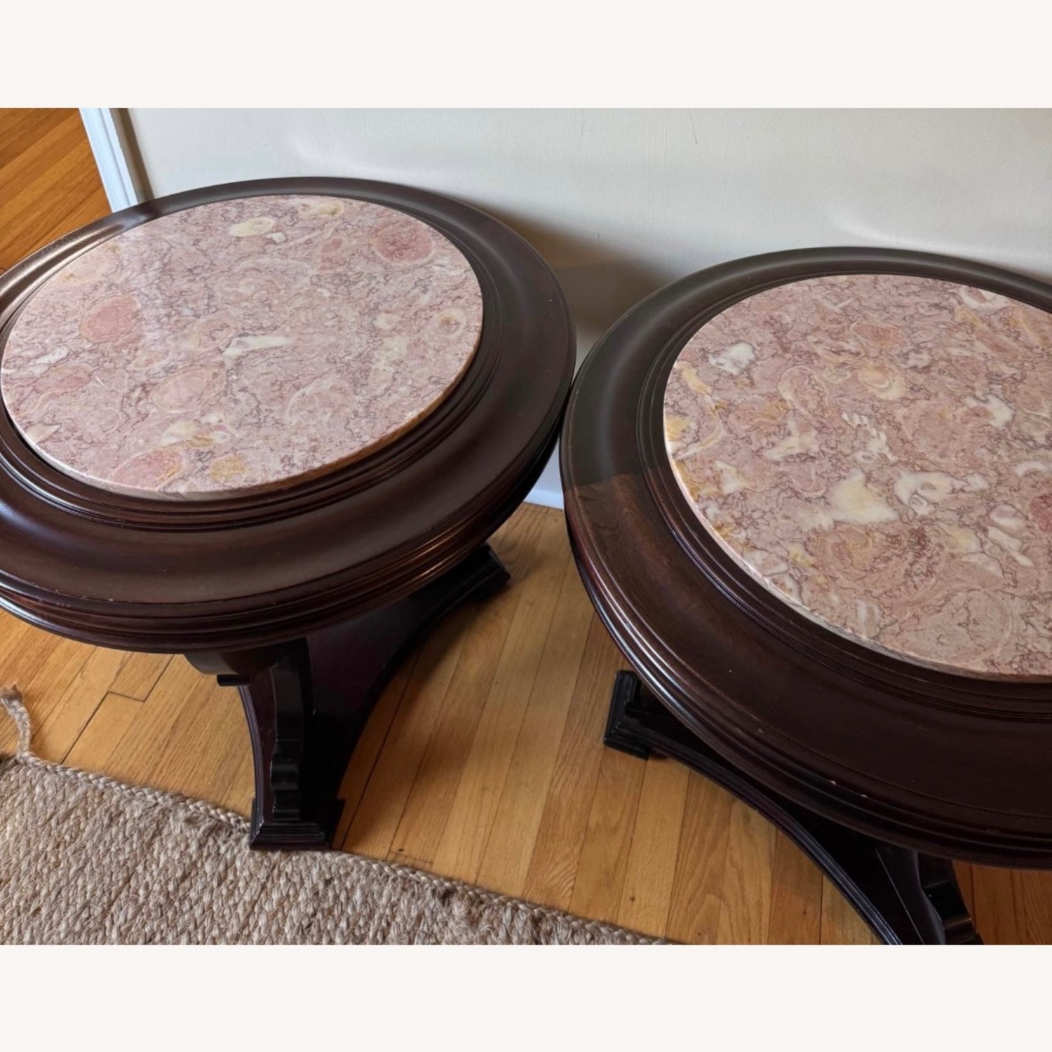Vintage/Antique Finds Pink Marble Side Tables - image-4