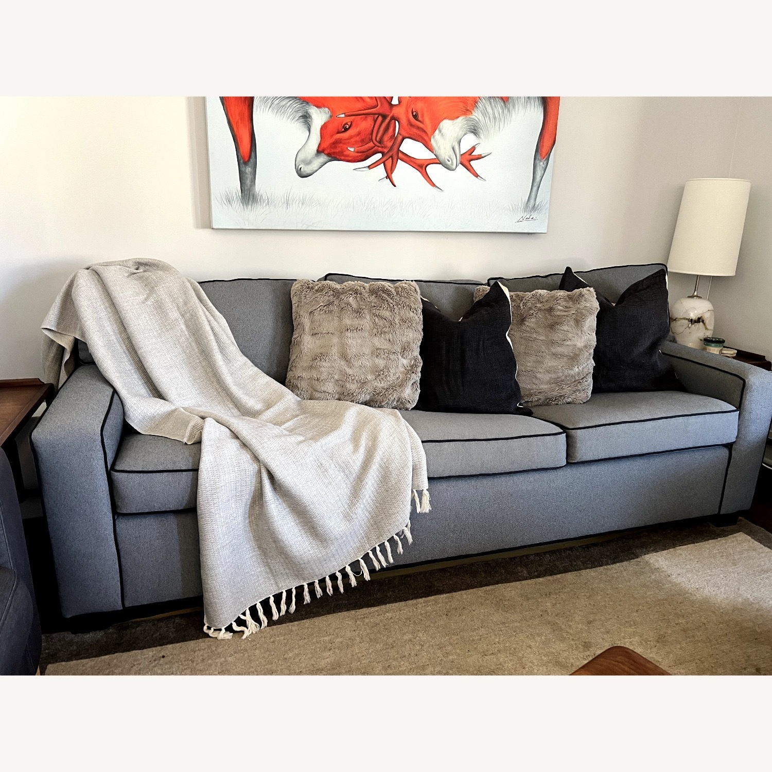 Mitchell Gold + Bob Williams Alex 89" Sofa Grey - image-12