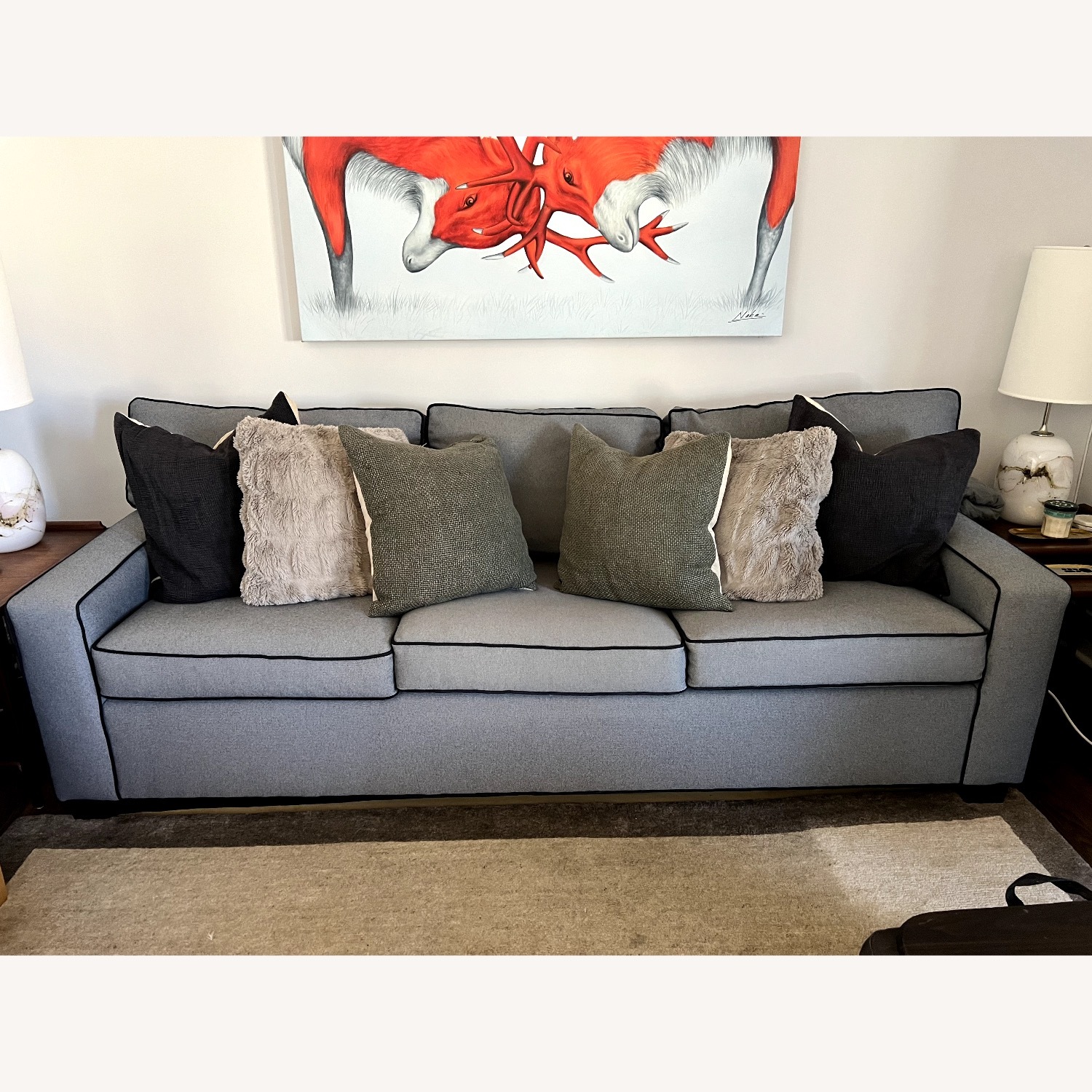 Mitchell Gold + Bob Williams Alex 89" Sofa Grey - image-6