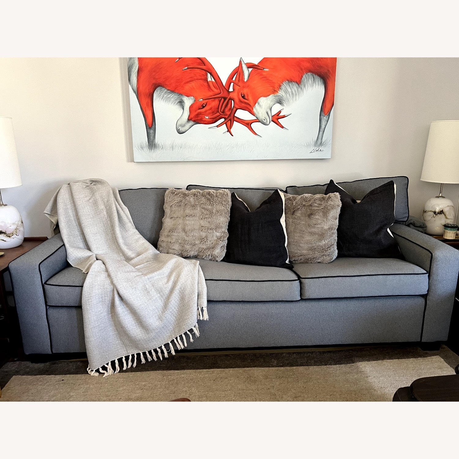 Mitchell Gold + Bob Williams Alex 89" Sofa Grey - image-11