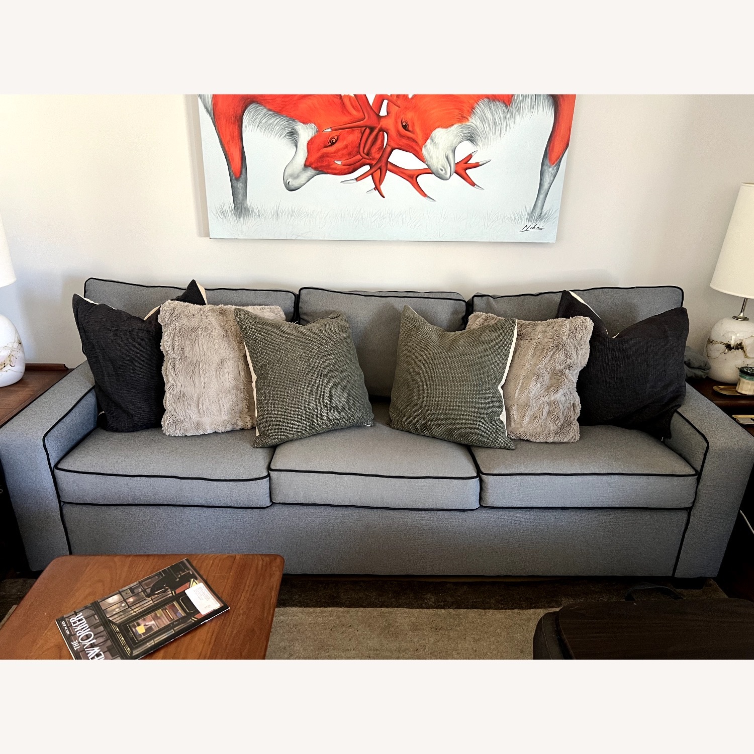 Mitchell Gold + Bob Williams Alex 89" Sofa Grey - image-4