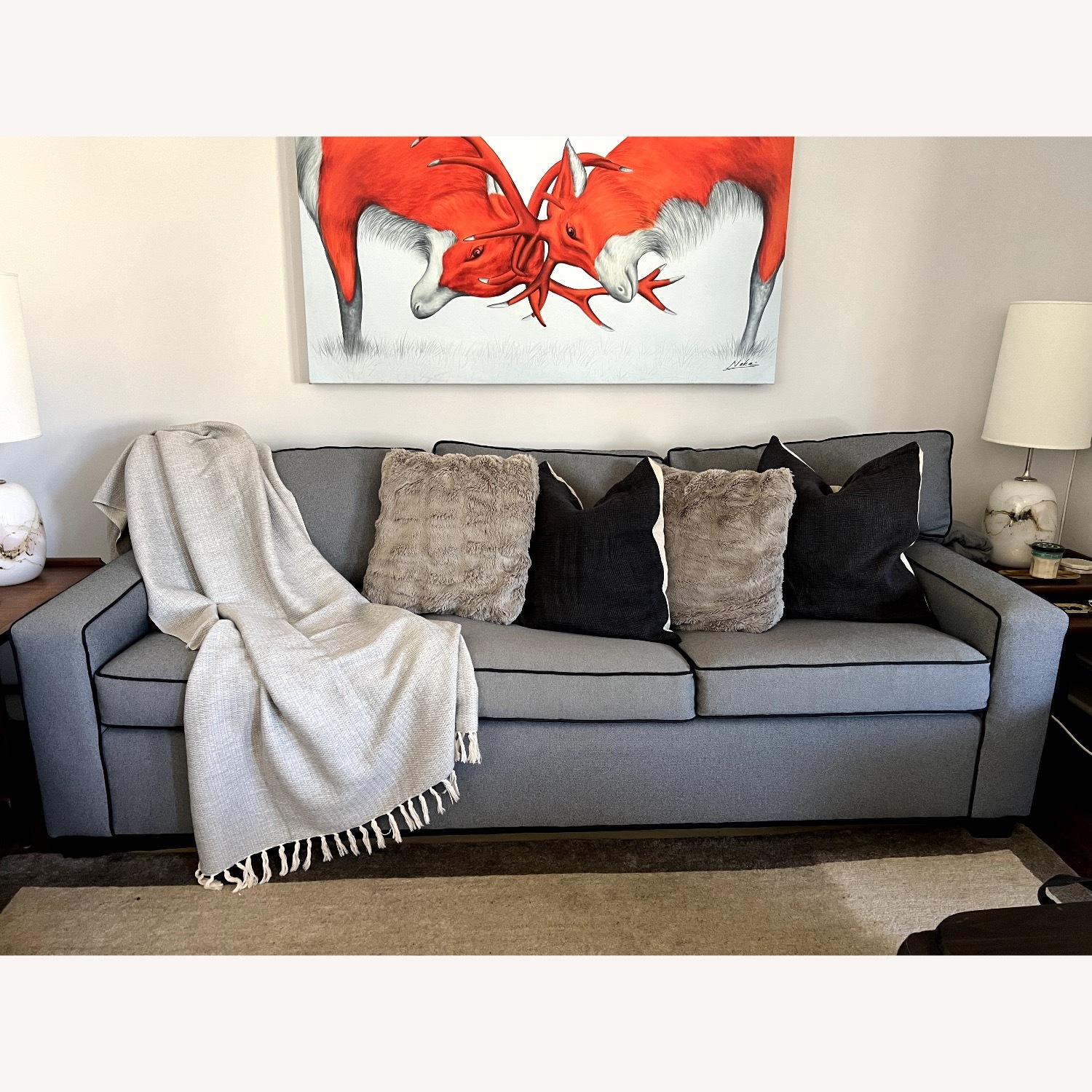 Mitchell Gold + Bob Williams Alex 89" Sofa Grey - image-10