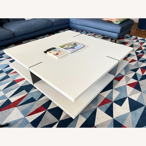 Used Poliform White Lacquer Coffee Table for sale on AptDeco