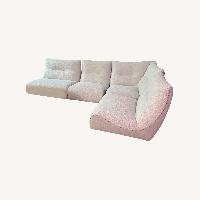 Roche Bobois White Fabric 3+ Seater Sofa