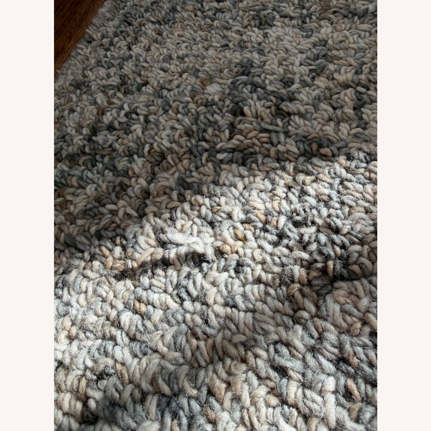 Crate & Barrel Light Gray Wool Area Rug 10' x 14' - image-1