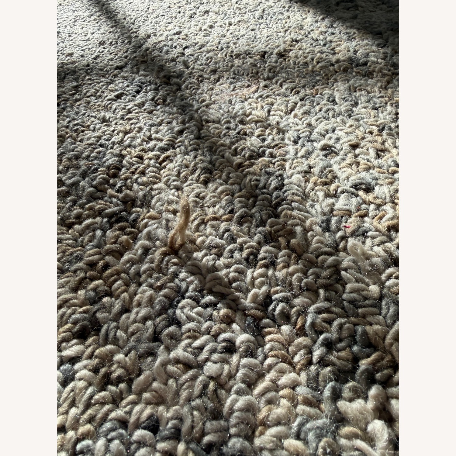 Crate & Barrel Light Gray Wool Area Rug 10' x 14' - image-4