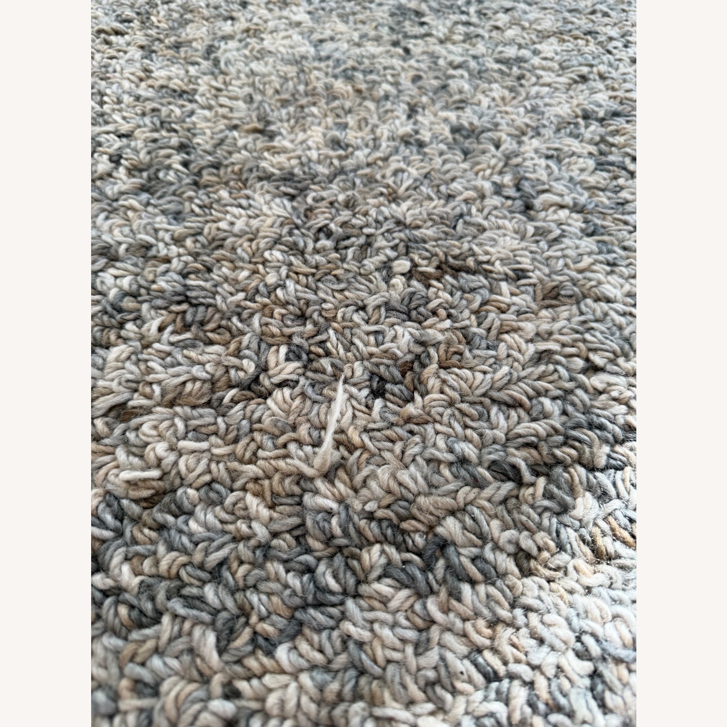Crate & Barrel Light Gray Wool Area Rug 10' x 14' - image-2