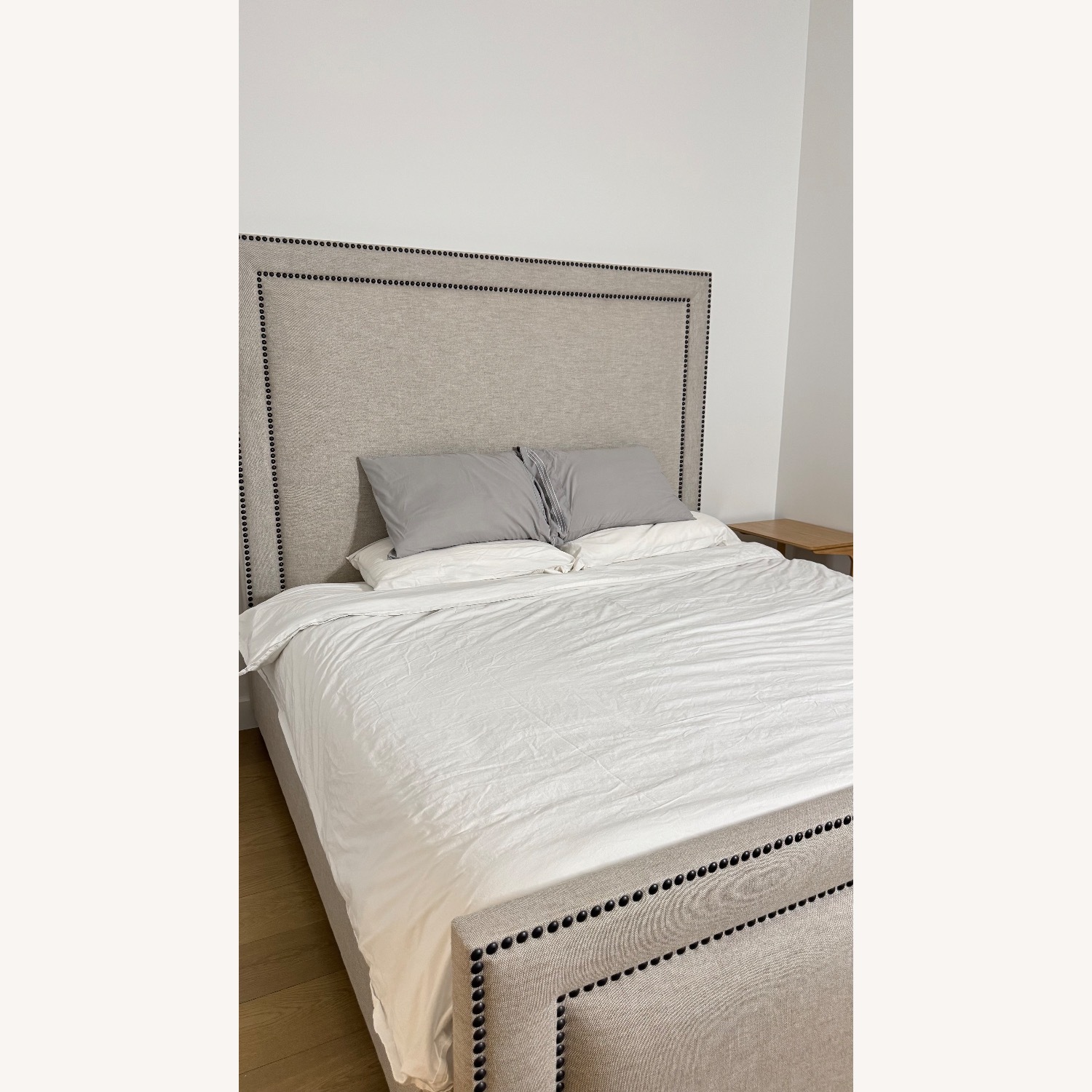 Saatva Marseille Light Gray Fabric King Bed - image-3