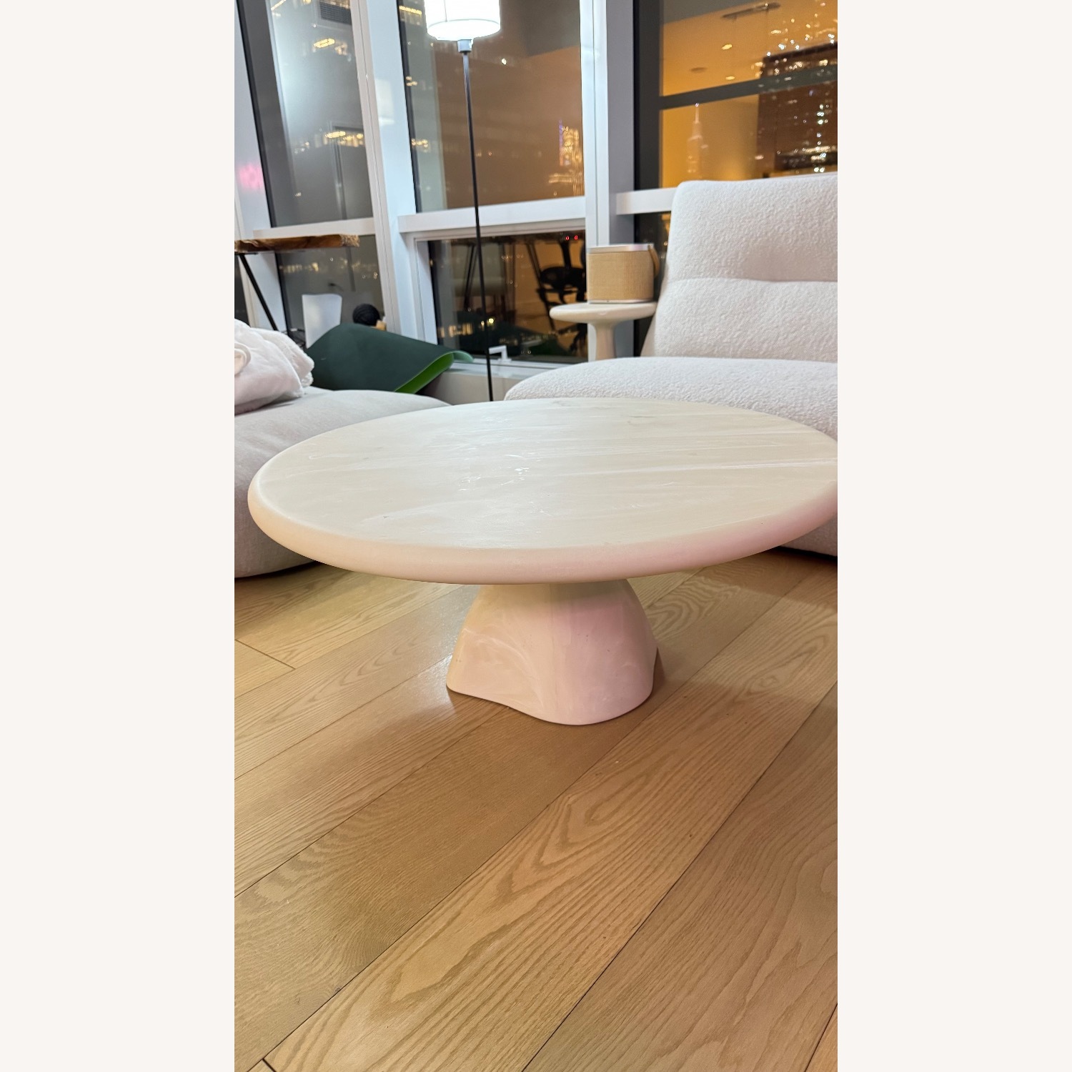 CB2 White Marble Coffee Table - image-6