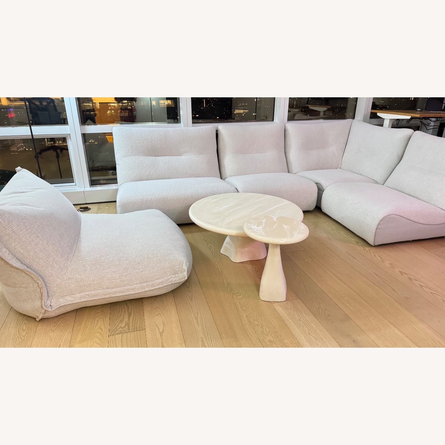 CB2 White Marble Coffee Table - image-5