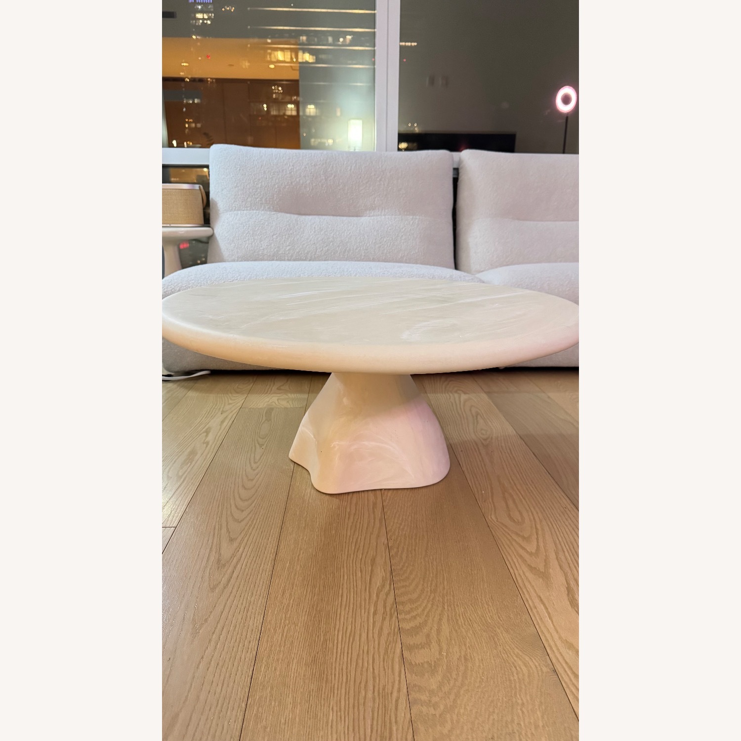 CB2 White Marble Coffee Table - image-2