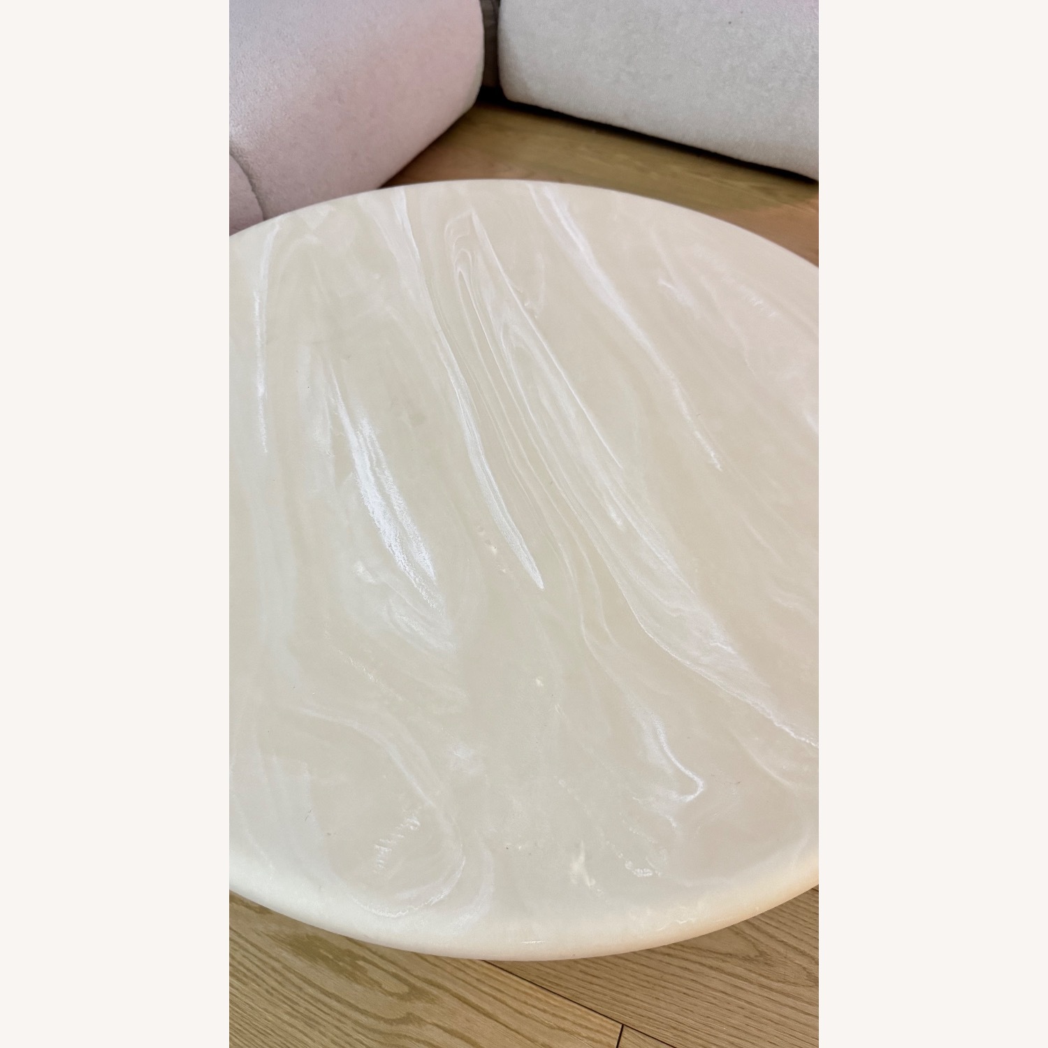 CB2 White Marble Coffee Table - image-3