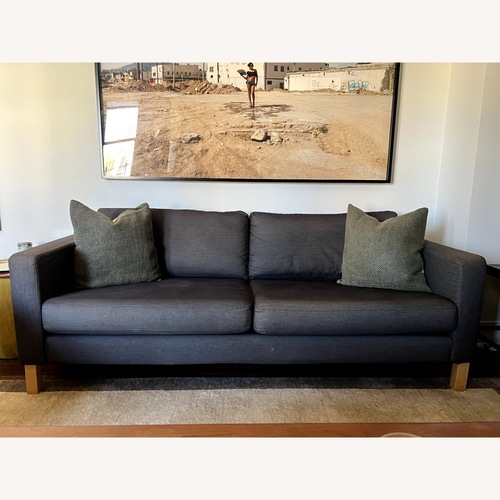 Used IKEA Karlstad Dark Gray Fabric 3+ Seater Sofa for sale on AptDeco