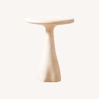 CB2 White Marble Side Table