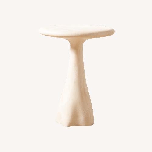 Used CB2 White Marble Side Table for sale on AptDeco