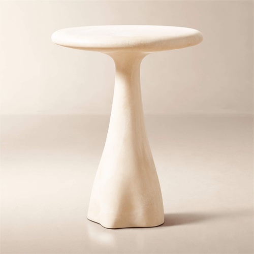 Used CB2 White Marble Side Table for sale on AptDeco