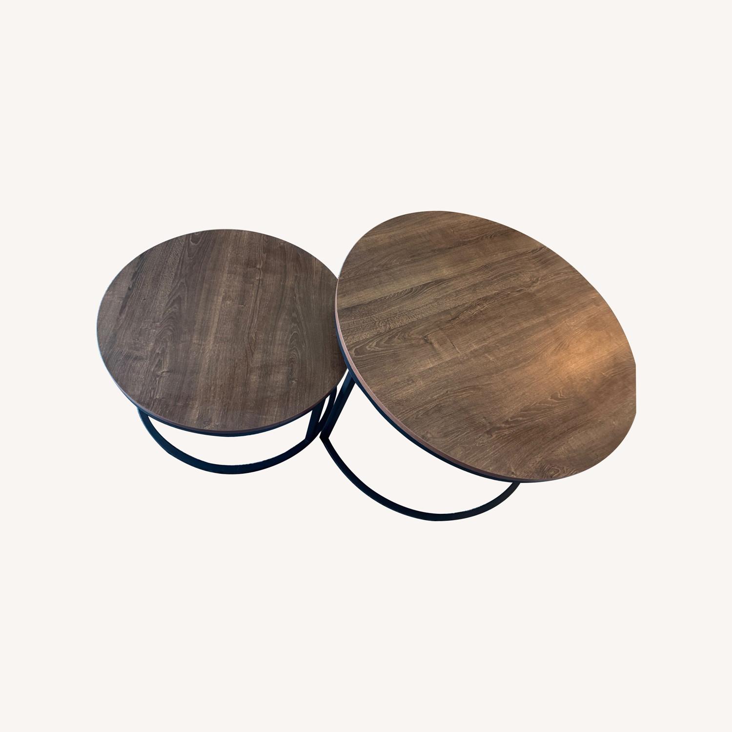 Dark Brown Wood Coffee Table - image-0