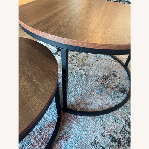 Used Dark Brown Wood Coffee Table for sale on AptDeco