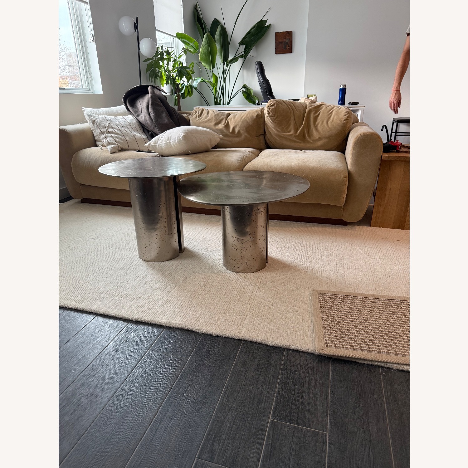 Crate & Barrel Argent Metal 25" Side Table by Athena Calderone - image-4