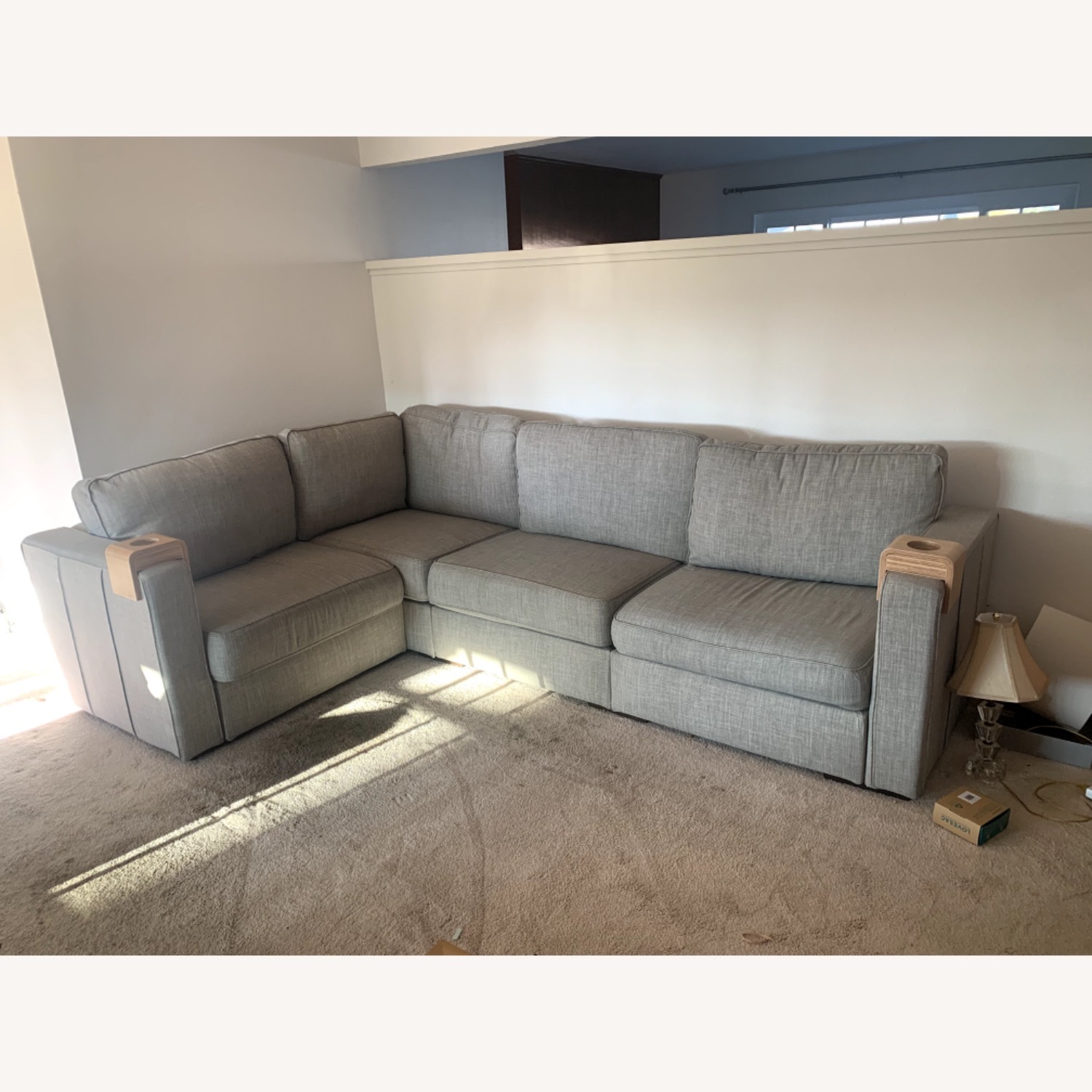 Grey LoveSac Sectional - image-1