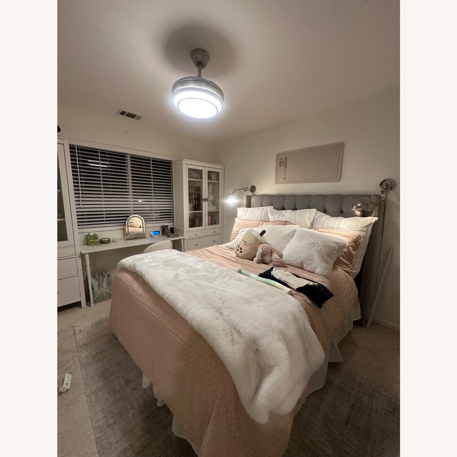 Restoration Hardware Gray Wood Marcelle Twin Bed - image-6