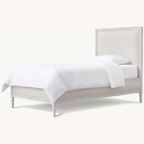 Used Restoration Hardware Gray Wood Marcelle Twin Bed for sale on AptDeco