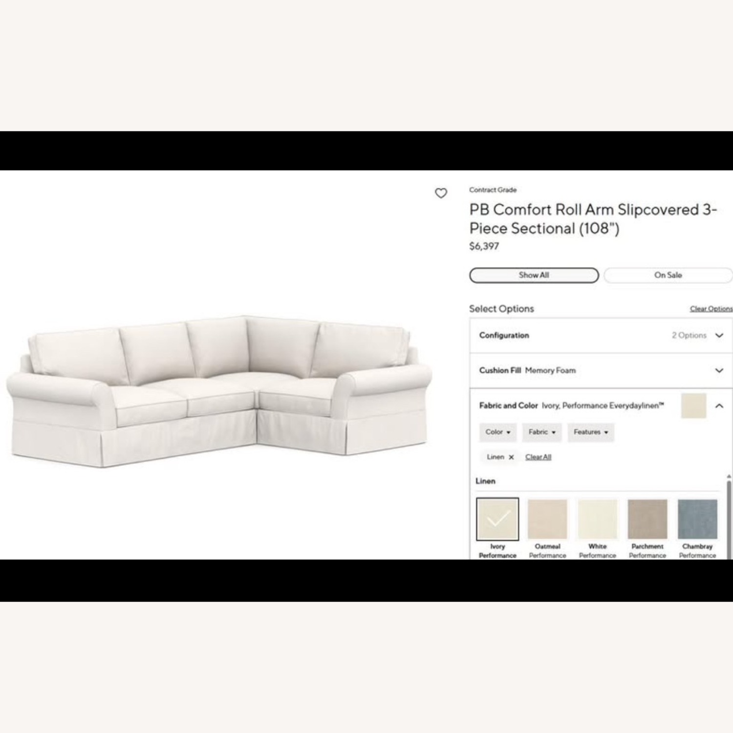 Pottery Barn Comfort Slipcover Left Sectional - image-1