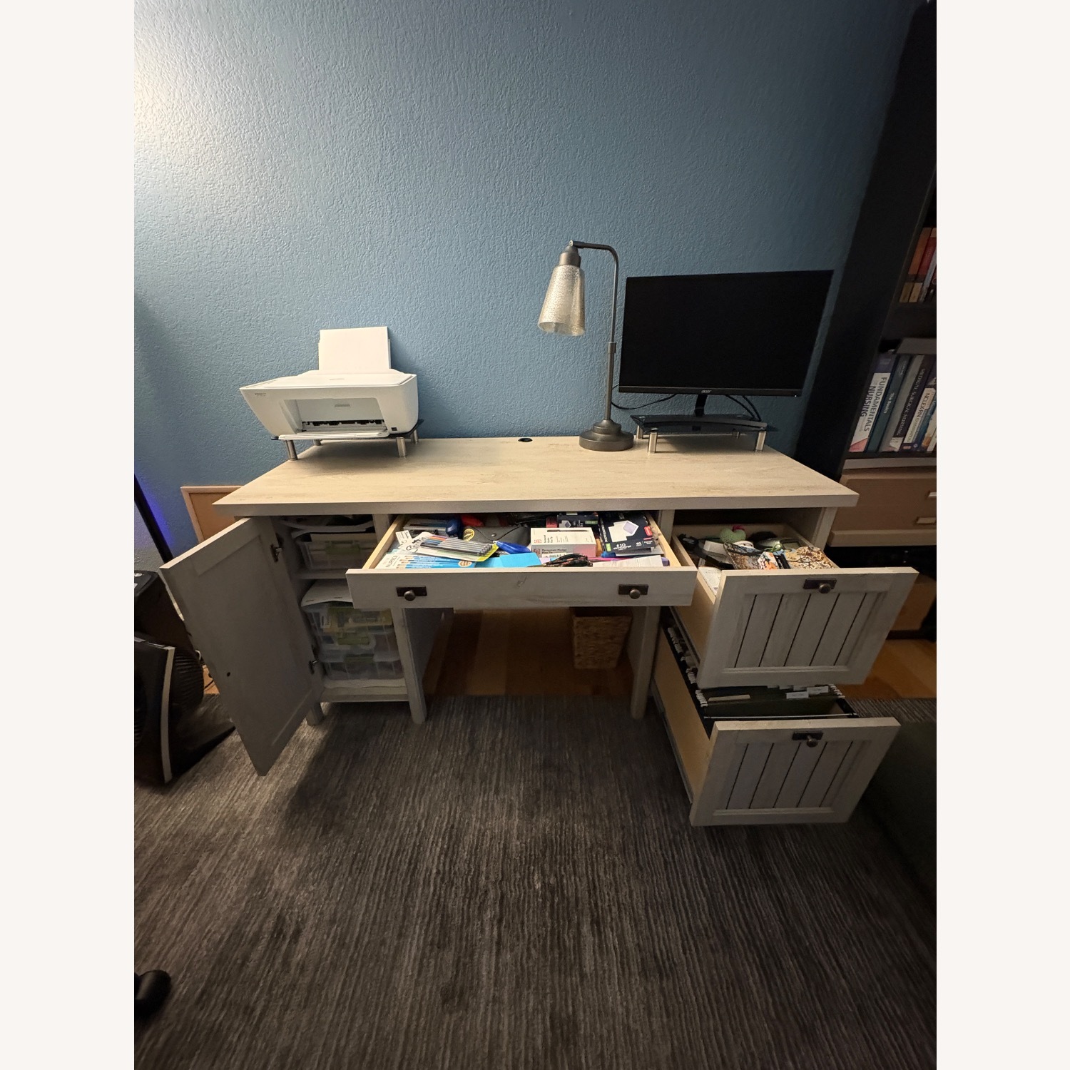 Wayfair Natural Wood Desk - image-5