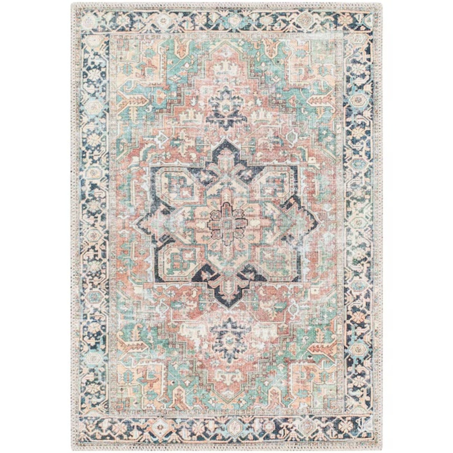 Blue/White Area Rug - image-0