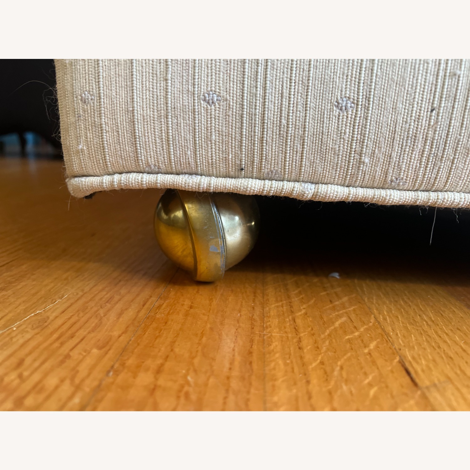 Vintage/Antique White Fabric 2 Piece Sectional - image-5