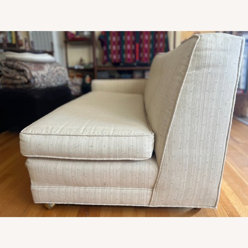 Used Vintage/Antique White Fabric 2 Piece Sectional for sale on AptDeco