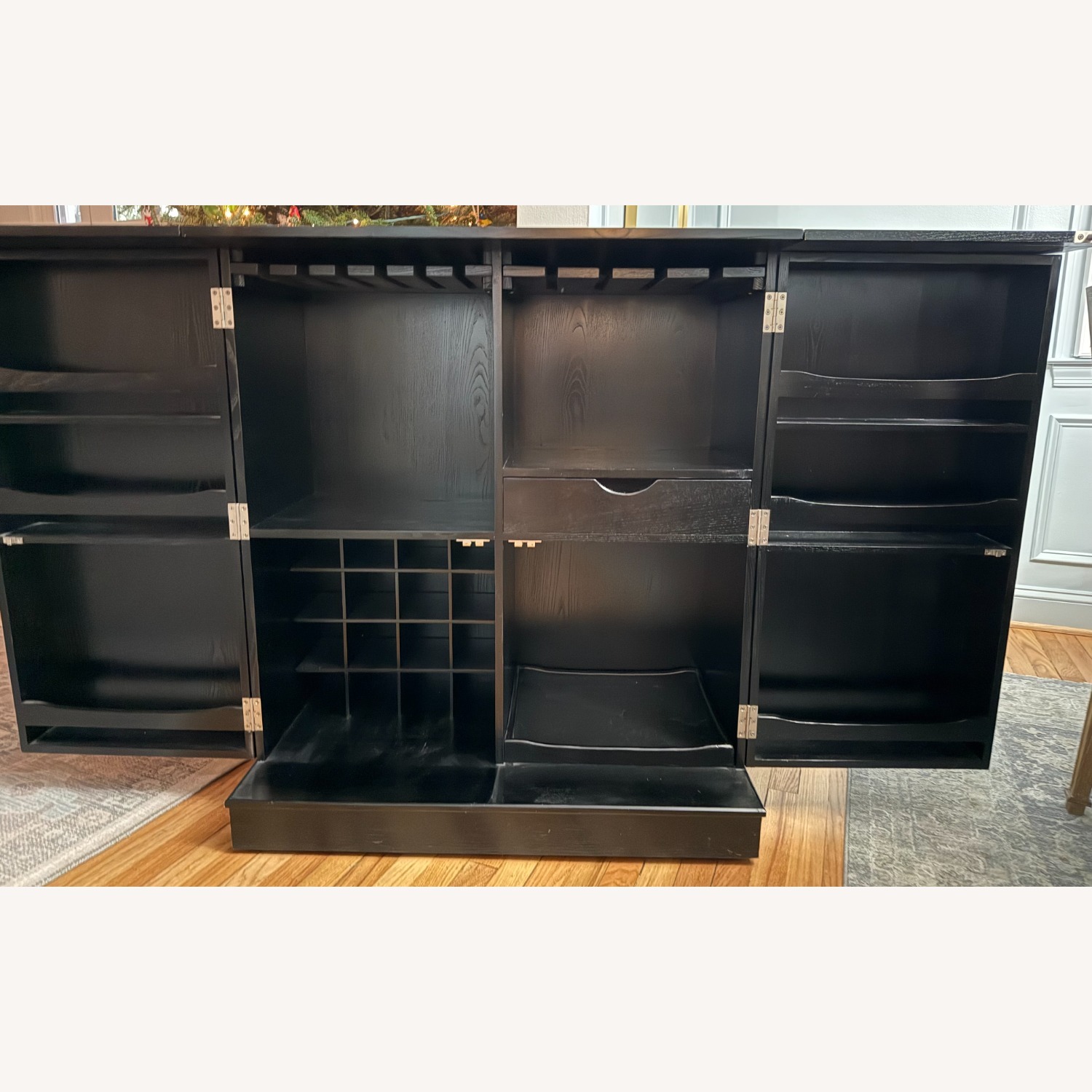 Crate & Barrel Steamer Bar Cabinet - image-2