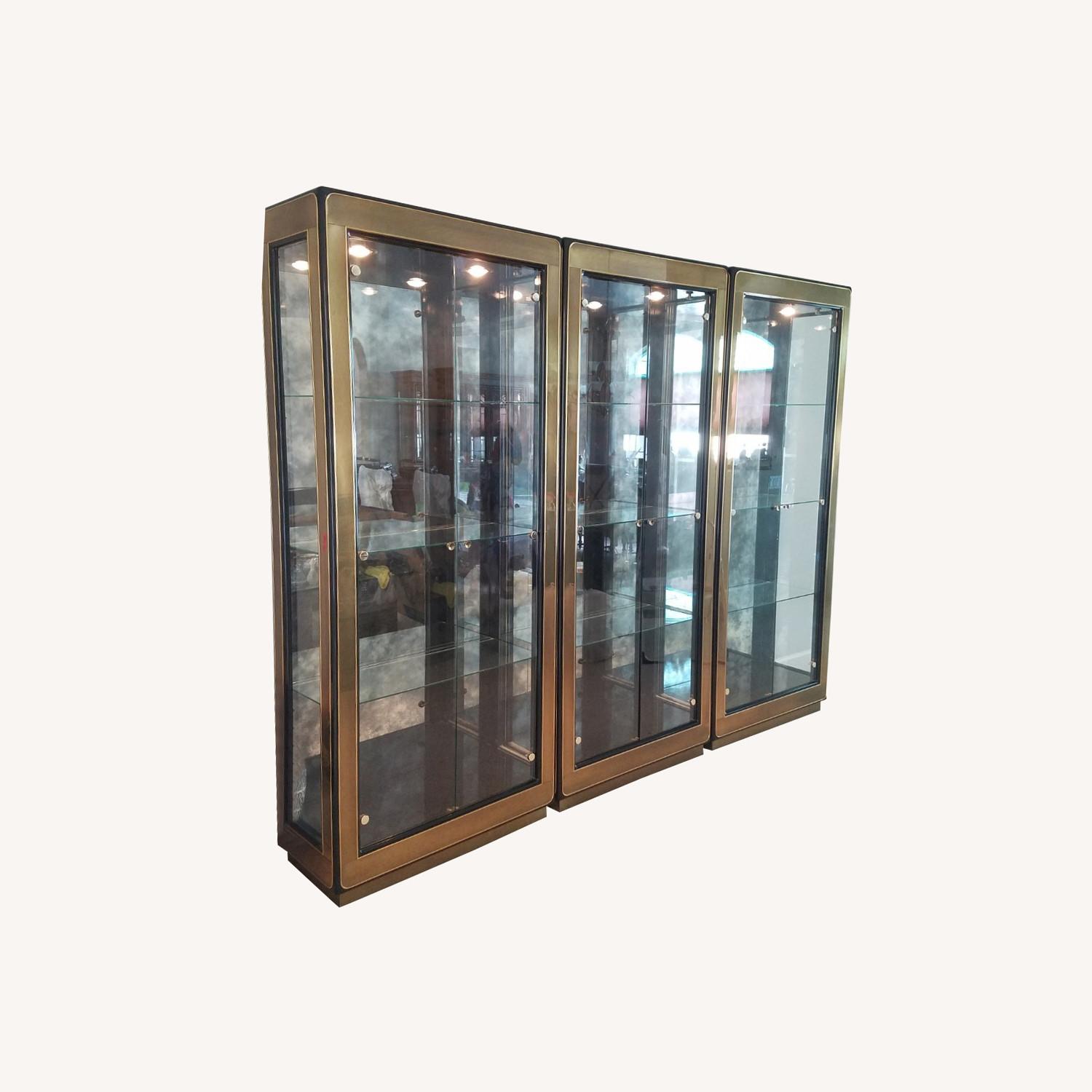 Mastercraft Furniture Gold Glass Wall Unit - image-0