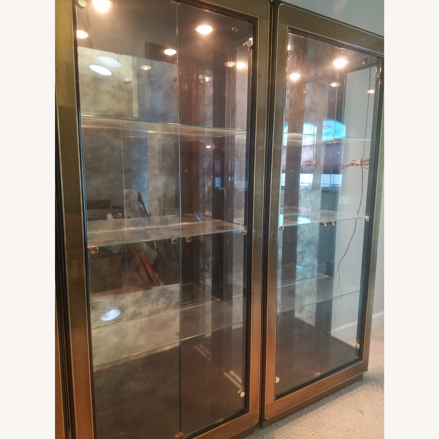 Mastercraft Furniture Gold Glass Wall Unit - image-1