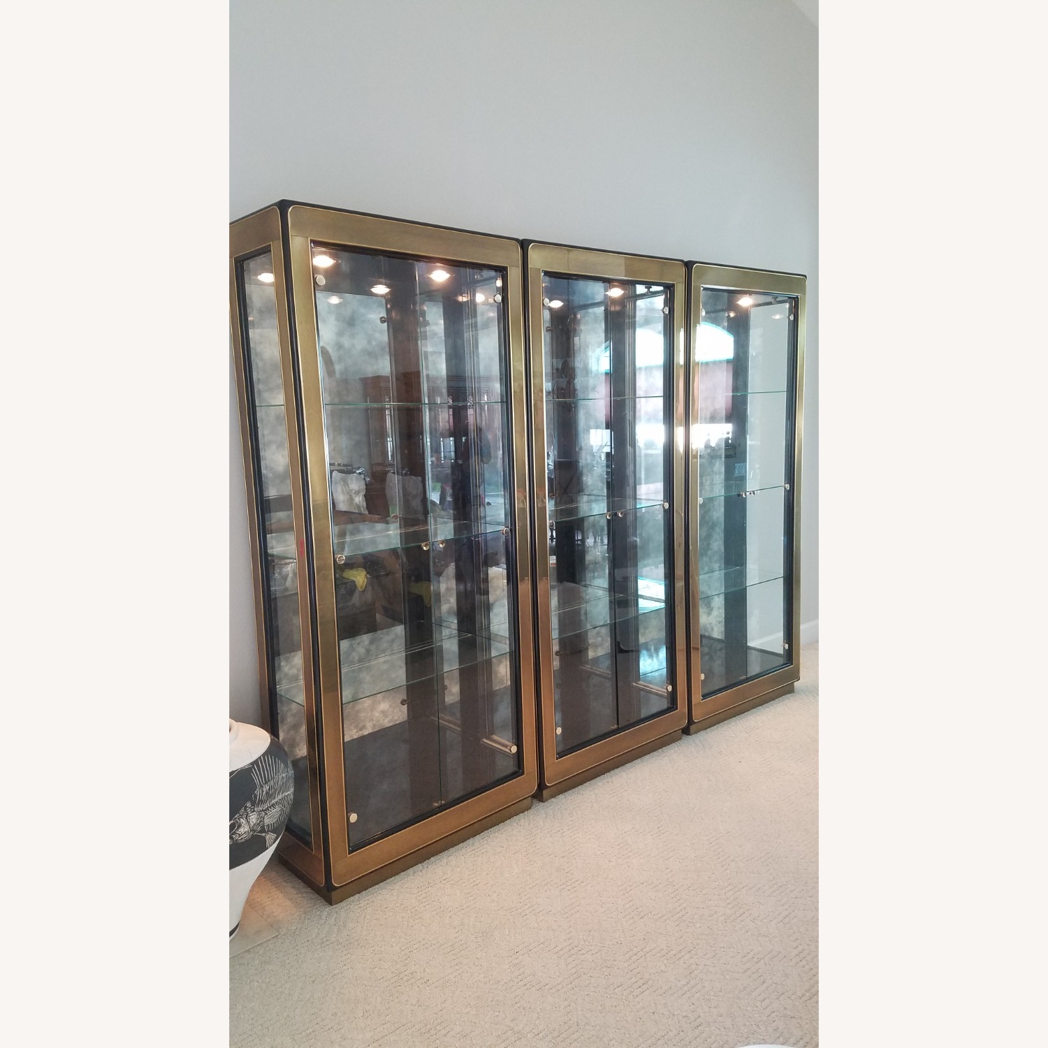 Mastercraft Furniture Gold Glass Wall Unit - image-3
