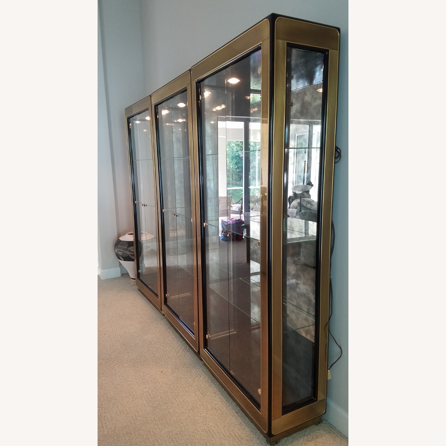 Mastercraft Furniture Gold Glass Wall Unit - image-5