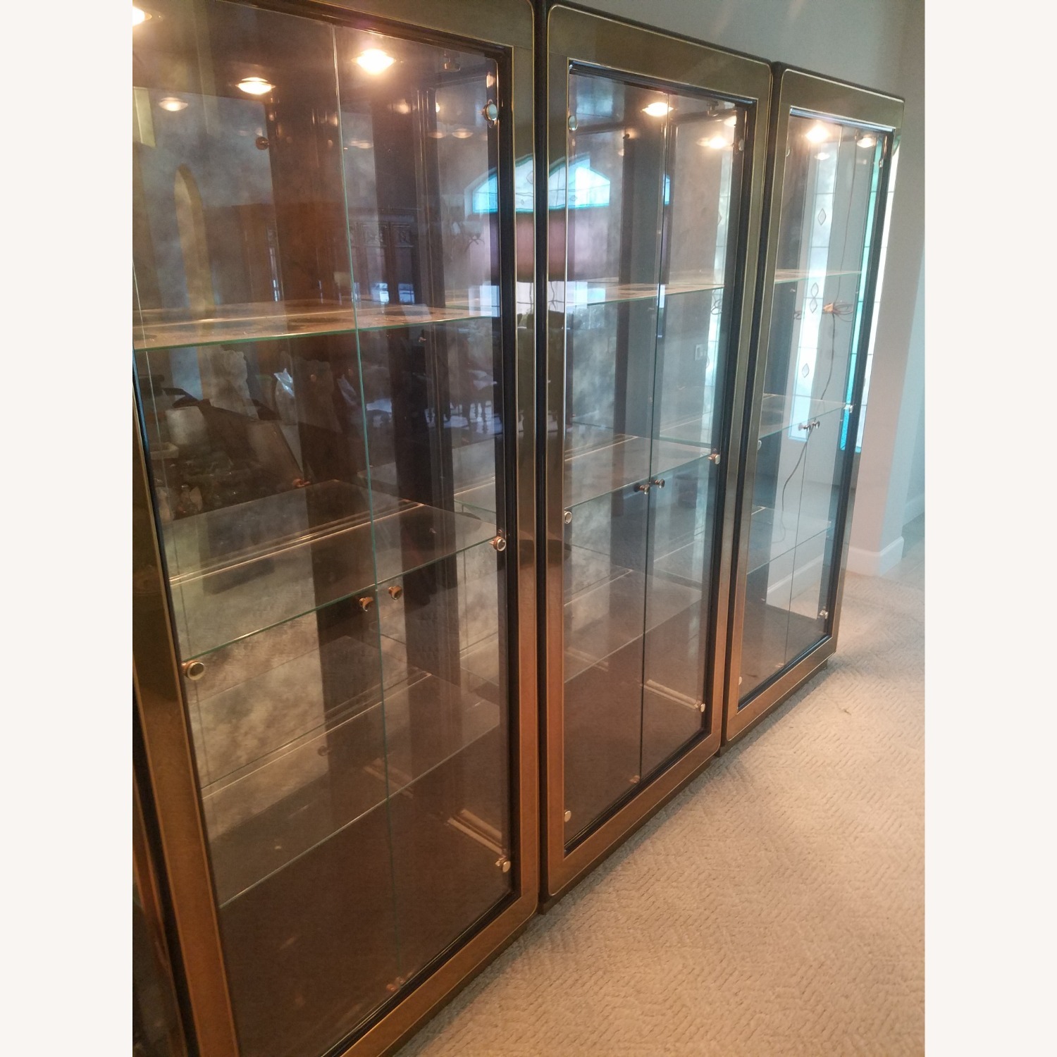 Mastercraft Furniture Gold Glass Wall Unit - image-6