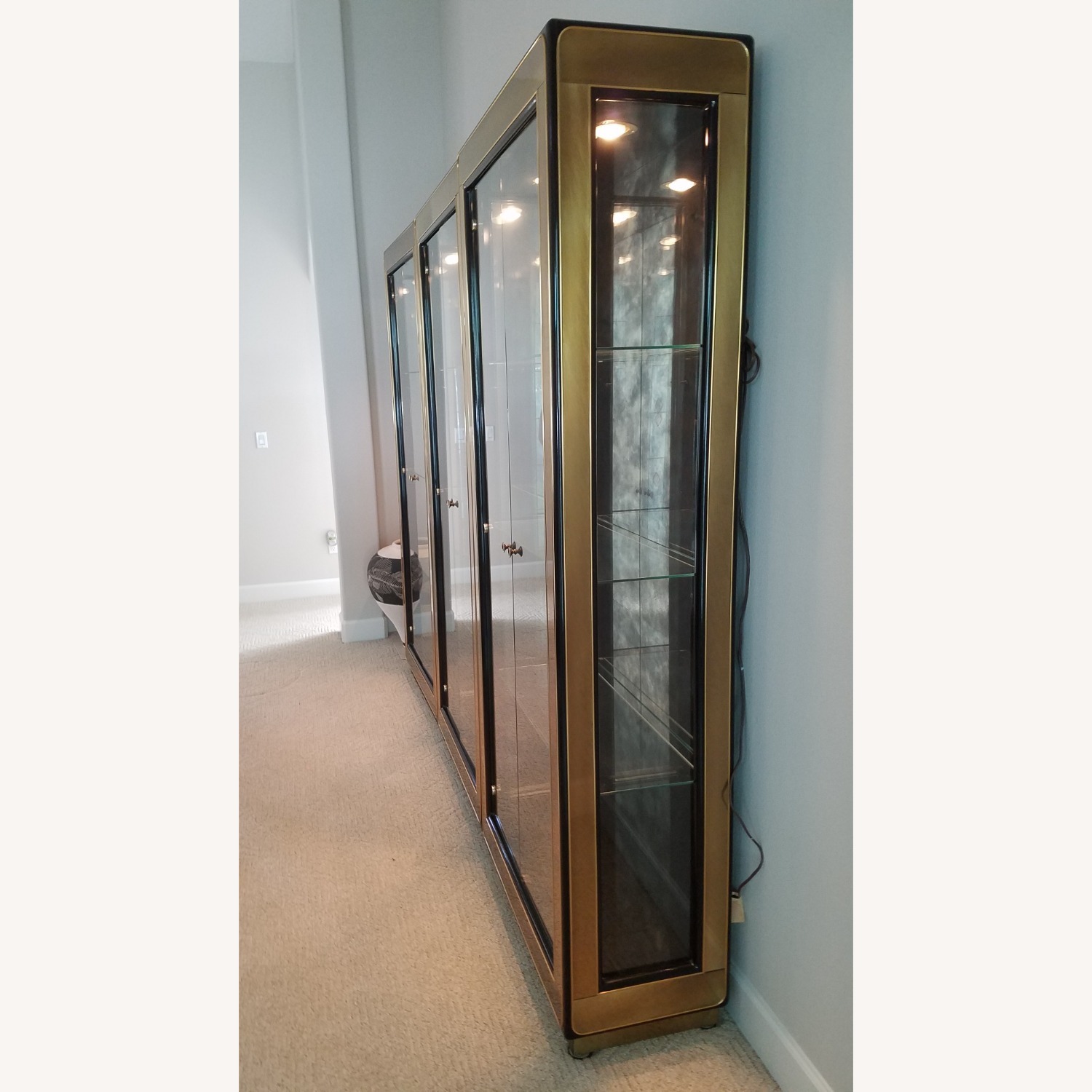 Mastercraft Furniture Gold Glass Wall Unit - image-2