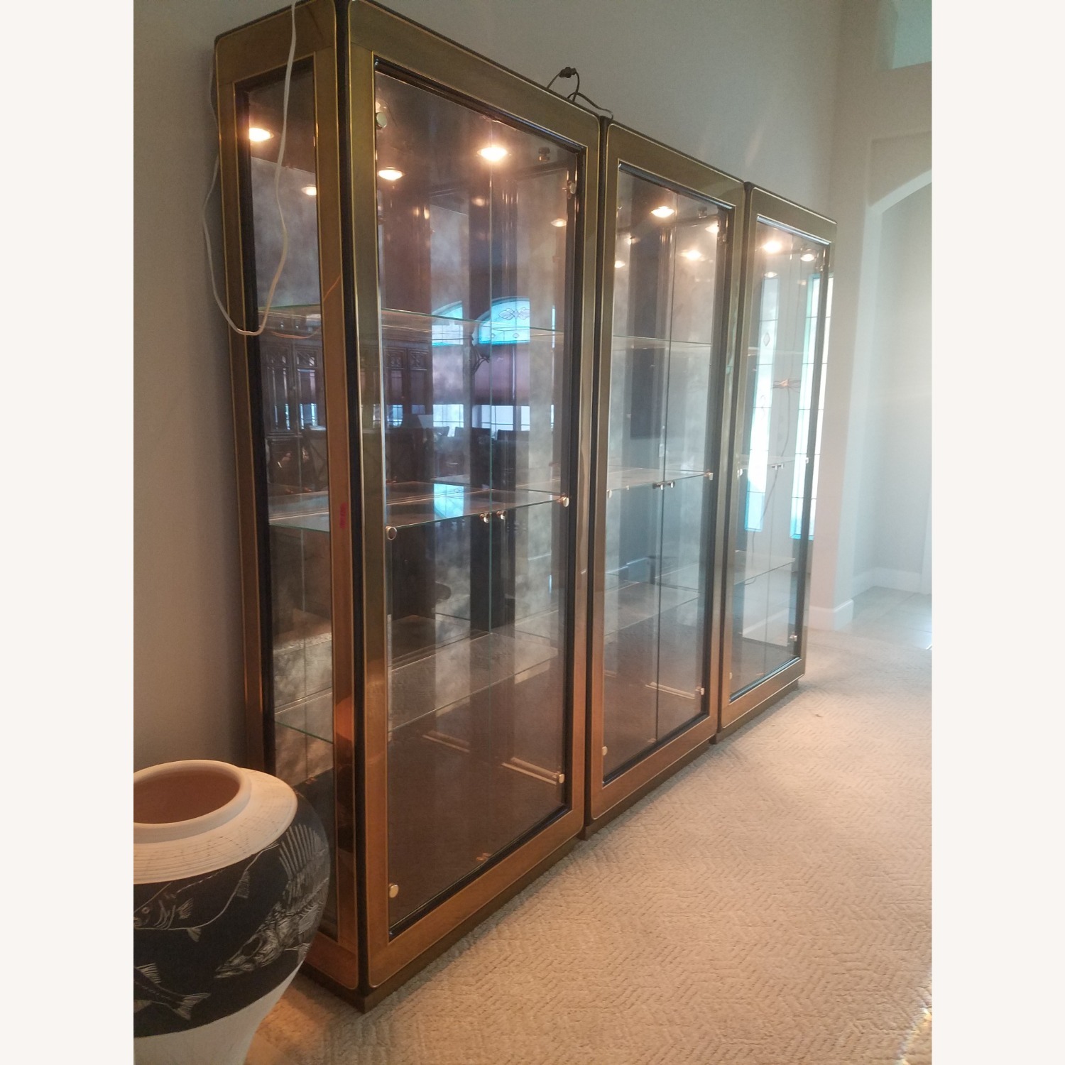 Mastercraft Furniture Gold Glass Wall Unit - image-4