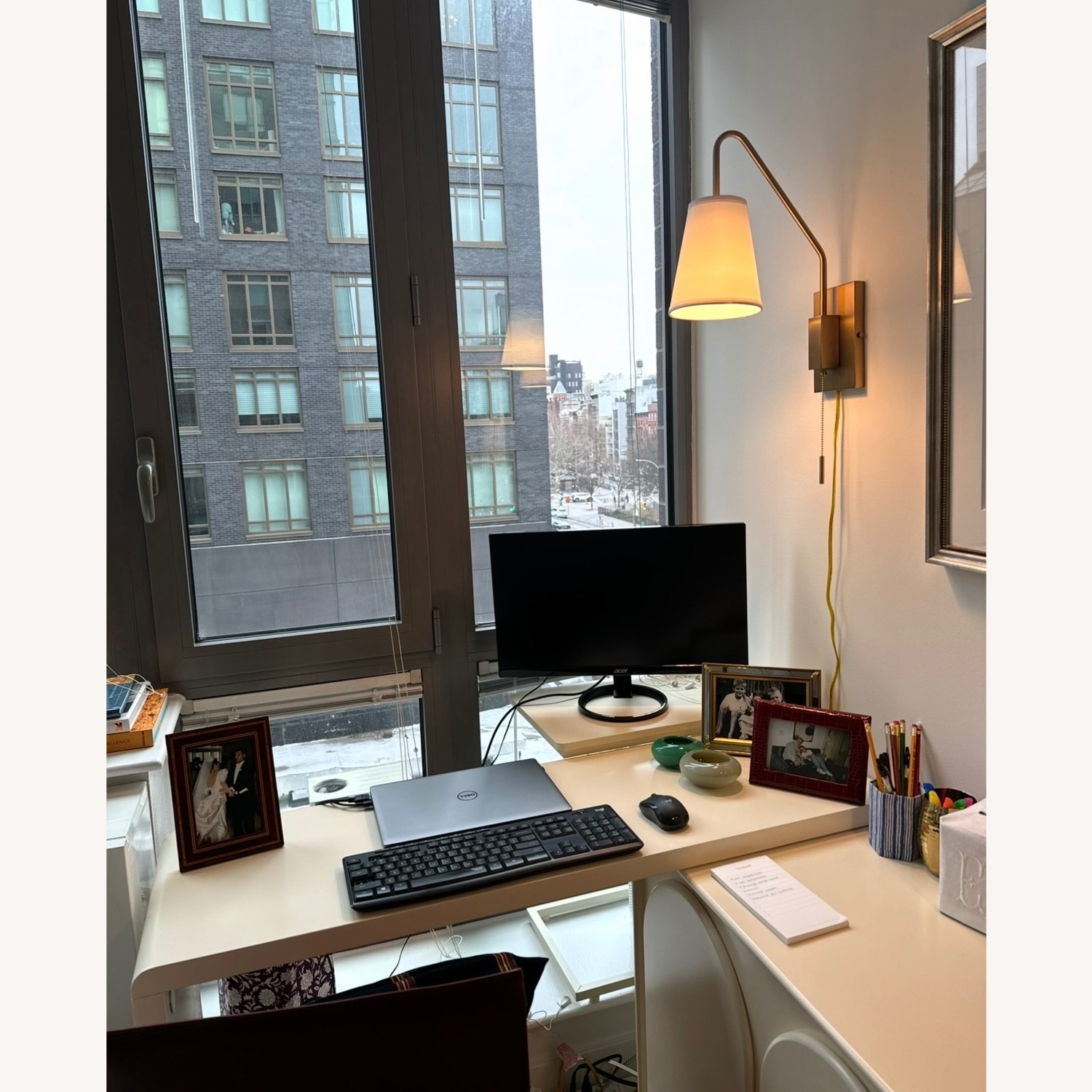 Adjustable Cream Desk/Dresser  - image-4