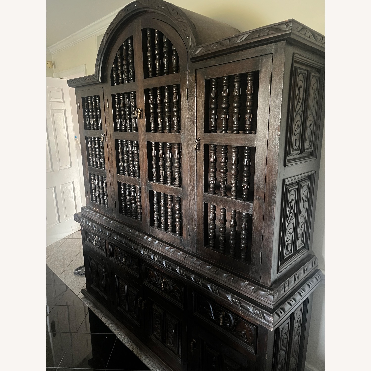 Vintage/Antique Black Sideboard - image-0