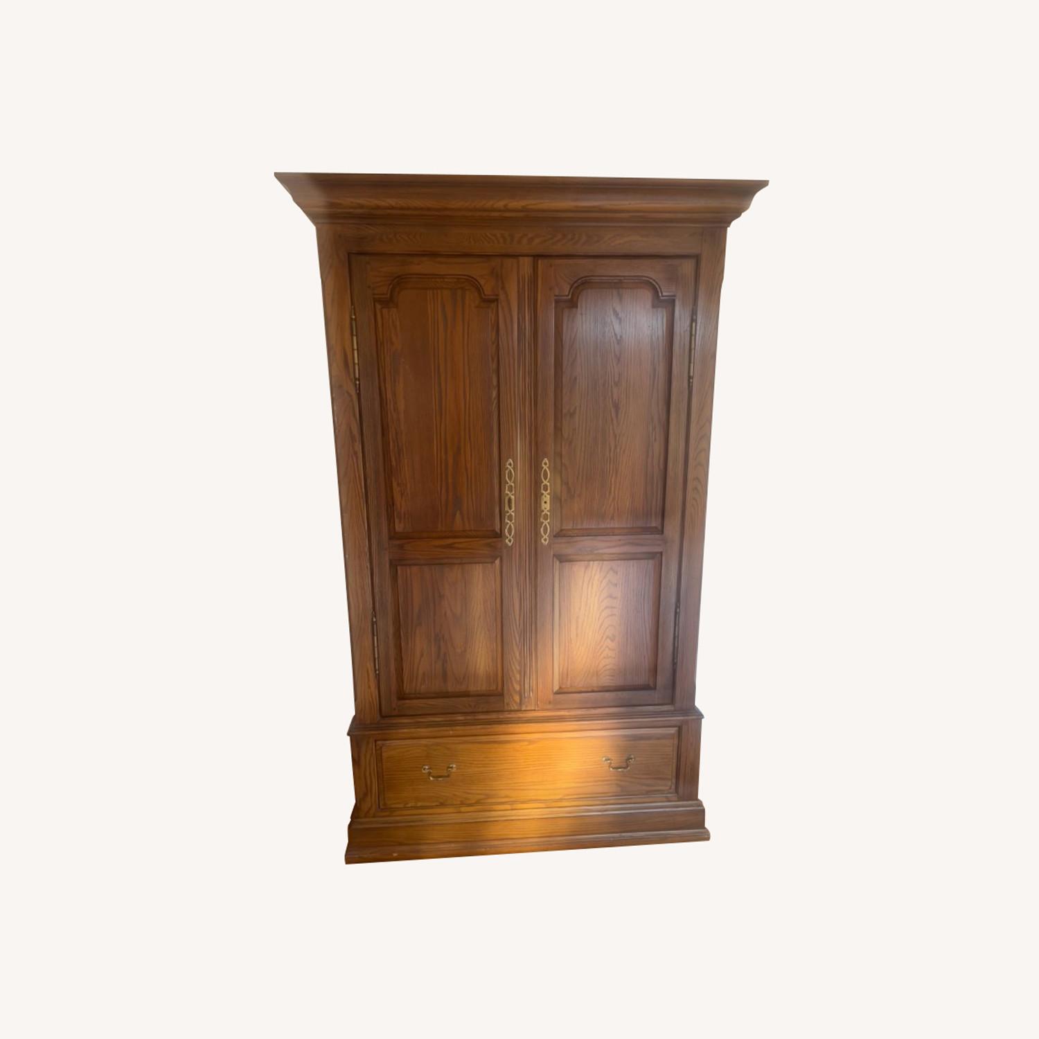 Ethan Allen Natural Wood Armoire - image-0